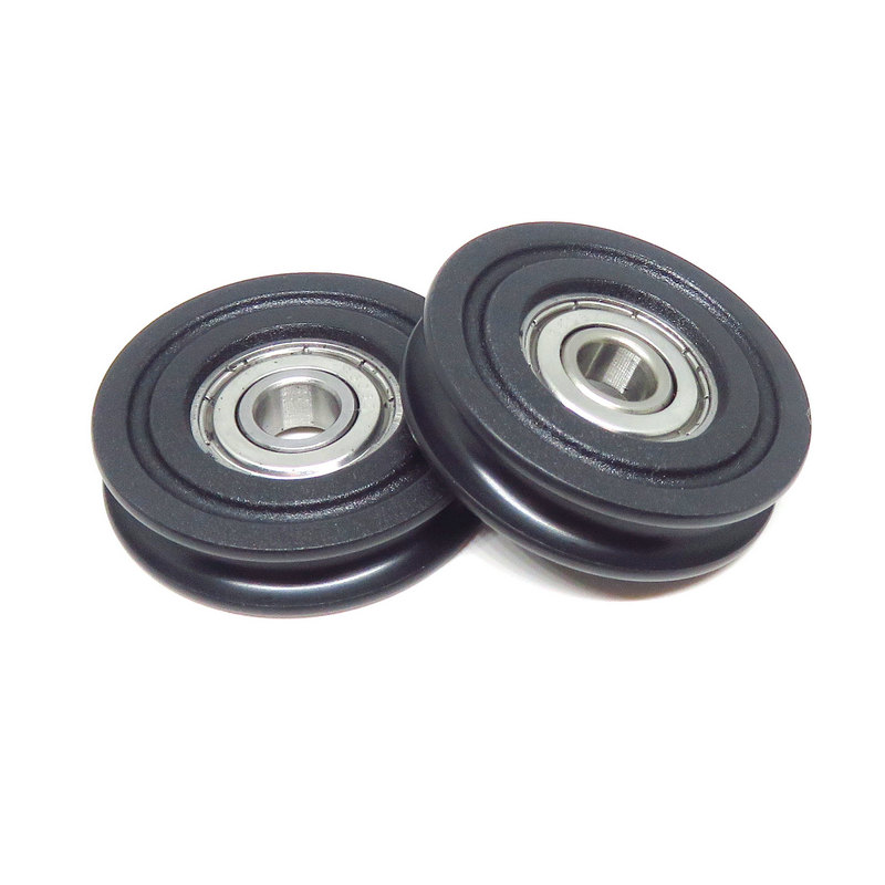 BSU60840-10 Stainless Steel Plastic Bearing 8x40x10mm U groove Nylon Roller S608ZZ Black Nylon Rollers